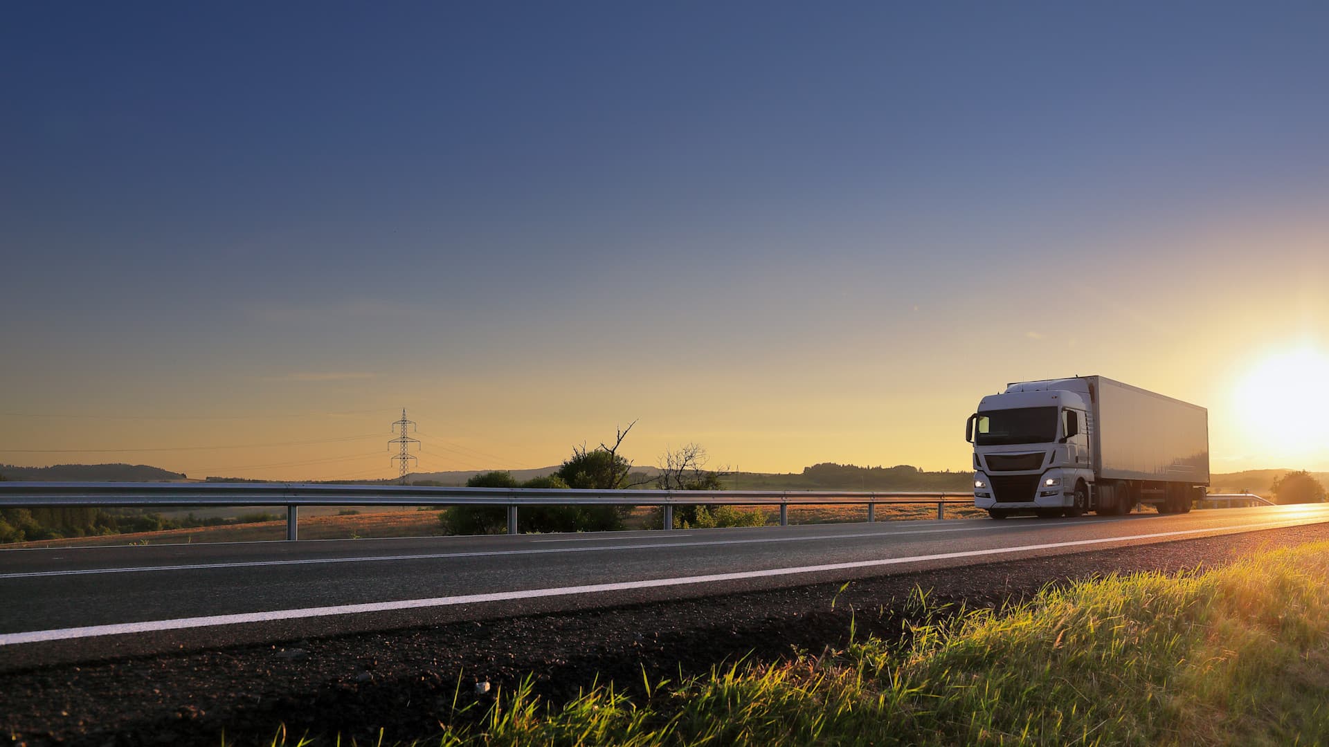 Moving Truck on Highway